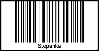 Der Voname Stepanka als Barcode und QR-Code