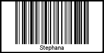 Der Voname Stephana als Barcode und QR-Code