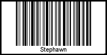 Barcode des Vornamen Stephawn