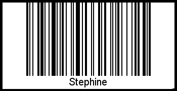 Der Voname Stephine als Barcode und QR-Code