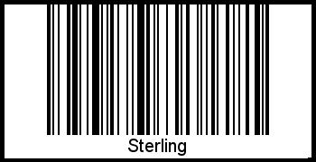 Interpretation von Sterling als Barcode