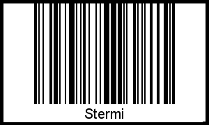 Barcode des Vornamen Stermi