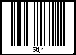 Interpretation von Stijn als Barcode