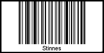 Der Voname Stinnes als Barcode und QR-Code