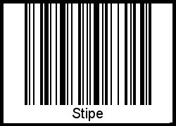 Stipe als Barcode und QR-Code