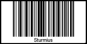 Sturmius als Barcode und QR-Code