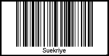 Suekriye als Barcode und QR-Code