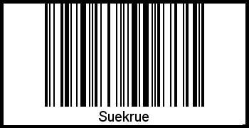 Der Voname Suekrue als Barcode und QR-Code
