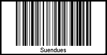 Barcode des Vornamen Suendues