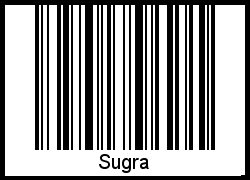 Sugra als Barcode und QR-Code