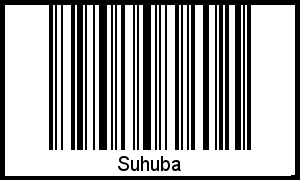 Barcode des Vornamen Suhuba