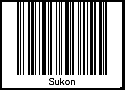 Interpretation von Sukon als Barcode