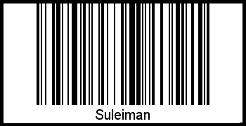Der Voname Suleiman als Barcode und QR-Code