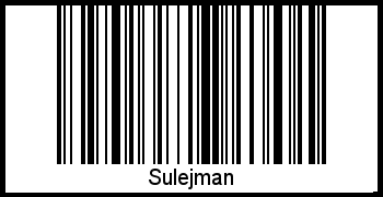 Der Voname Sulejman als Barcode und QR-Code