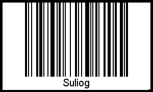 Der Voname Suliog als Barcode und QR-Code