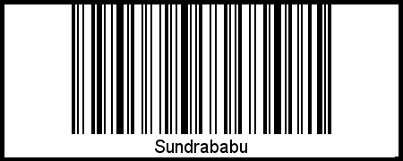 Der Voname Sundrababu als Barcode und QR-Code
