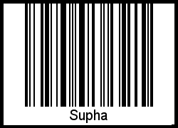 Supha als Barcode und QR-Code