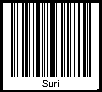 Barcode des Vornamen Suri