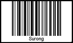 Surong als Barcode und QR-Code