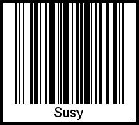 Barcode des Vornamen Susy
