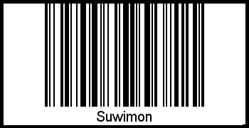 Barcode des Vornamen Suwimon