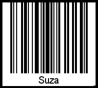 Suza als Barcode und QR-Code