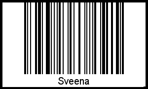 Barcode des Vornamen Sveena