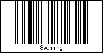 Barcode des Vornamen Svenning