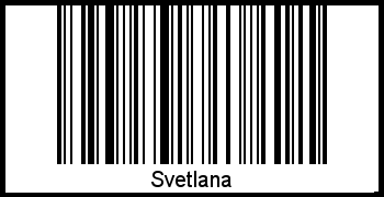 Interpretation von Svetlana als Barcode