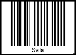 Barcode des Vornamen Svila