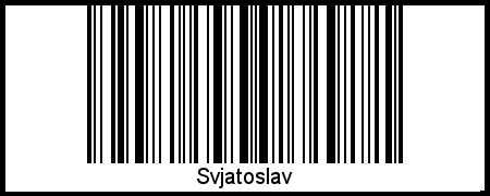 Barcode des Vornamen Svjatoslav