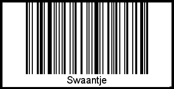 Der Voname Swaantje als Barcode und QR-Code