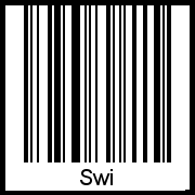 Barcode des Vornamen Swi