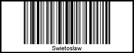 Swietoslaw als Barcode und QR-Code