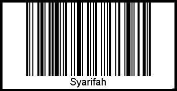 Syarifah als Barcode und QR-Code