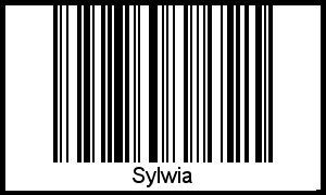 Der Voname Sylwia als Barcode und QR-Code