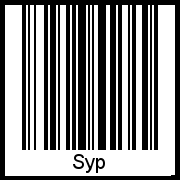 Barcode des Vornamen Syp
