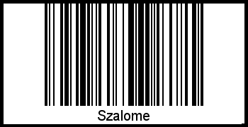Der Voname Szalome als Barcode und QR-Code