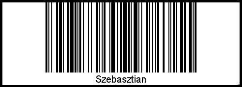 Barcode des Vornamen Szebasztian