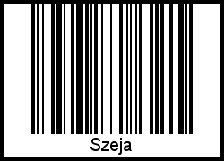 Der Voname Szeja als Barcode und QR-Code