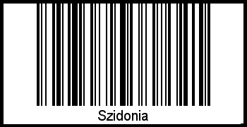 Der Voname Szidonia als Barcode und QR-Code