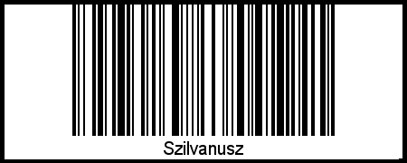 Der Voname Szilvanusz als Barcode und QR-Code