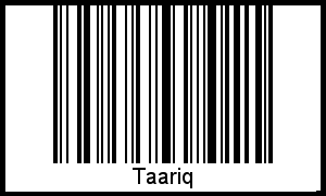 Der Voname Taariq als Barcode und QR-Code