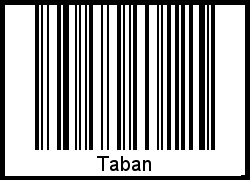 Interpretation von Taban als Barcode