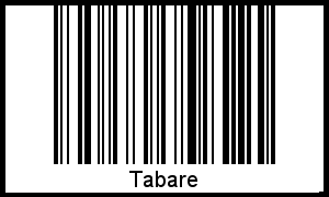 Der Voname Tabare als Barcode und QR-Code