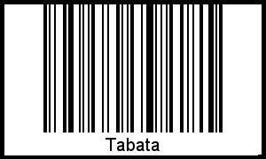 Barcode des Vornamen Tabata