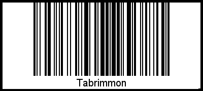 Interpretation von Tabrimmon als Barcode