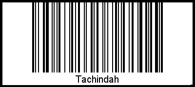Tachindah als Barcode und QR-Code