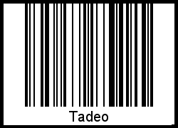 Tadeo als Barcode und QR-Code