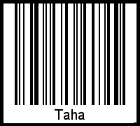 Barcode des Vornamen Taha